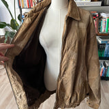 90s Italian Stone designs suede patchwork jacket