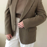 Vintage Moss Wool Blazer