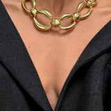Statement Vintage Gold Link Necklace