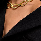 Statement Vintage Gold Link Necklace