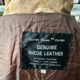 90s Italian Stone designs suede patchwork jacket