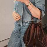 Vintage Ape Regina leather bucket bag. Made in Italy