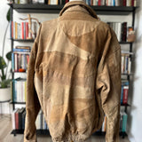 90s Italian Stone designs suede patchwork jacket