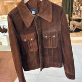 Vintage Mont 1970s Chocolate Suede Trucker Jacket