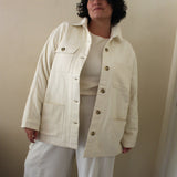 Maddox Woven Silk Chore Coat