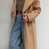 Vintage Heavy Camel Wool Coat