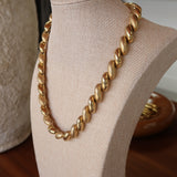 Vintage Mixed Texture Spiral Necklace
