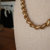 Vintage Mixed Texture Spiral Necklace