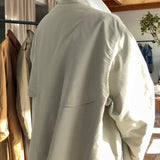 Vintage Khaki Trench Coat with Cream Accents