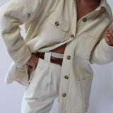 Maddox Woven Silk Chore Coat
