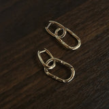 14k Fine Textured Marlowe Link Earrings