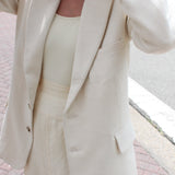 Skyler Woven Silk Blazer