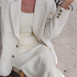 Skyler Woven Silk Blazer