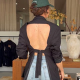 Reworked Vintage Adjustable Open Back Blazer