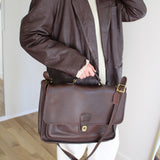 Vintage Coach Chestnut Leather Briefcase
