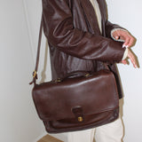Vintage Coach Chestnut Leather Briefcase