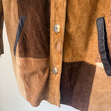 Vintage 1990s Express Patchwork Suede & Leather Jacket