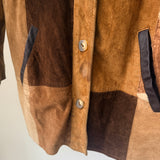 Vintage 1990s Express Patchwork Suede & Leather Jacket
