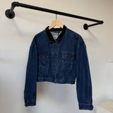 Vintage Perry Ellis Cropped Denim Jacket, Late 80s / Early 90s.