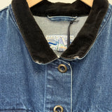 Vintage Perry Ellis Cropped Denim Jacket, Late 80s / Early 90s.