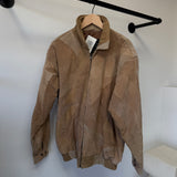 Vintage 1990s Giovanni Navarre Patchwork Suede & Leather Bomber Jacket