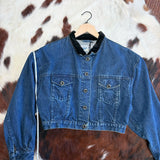 Vintage Perry Ellis Cropped Denim Jacket, Late 80s / Early 90s.