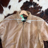 Vintage 1990s Giovanni Navarre Patchwork Suede & Leather Bomber Jacket