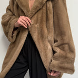 Luxury Vintage Faux Fur Coat