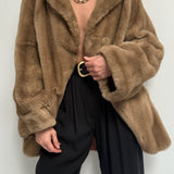 Luxury Vintage Faux Fur Coat