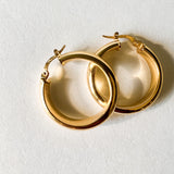 14K Gold Everyday Chunky Hoops