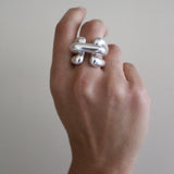 Vintage Sterling Silver Modernist Ring