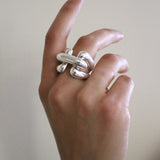 Vintage Sterling Silver Modernist Ring