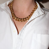 Classic Vintage Double Link Chain Necklace
