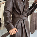 Vintage 1970’s Peter Caruso Made in USA Leather Trench