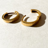 14k Fine Textured Colette Hoops