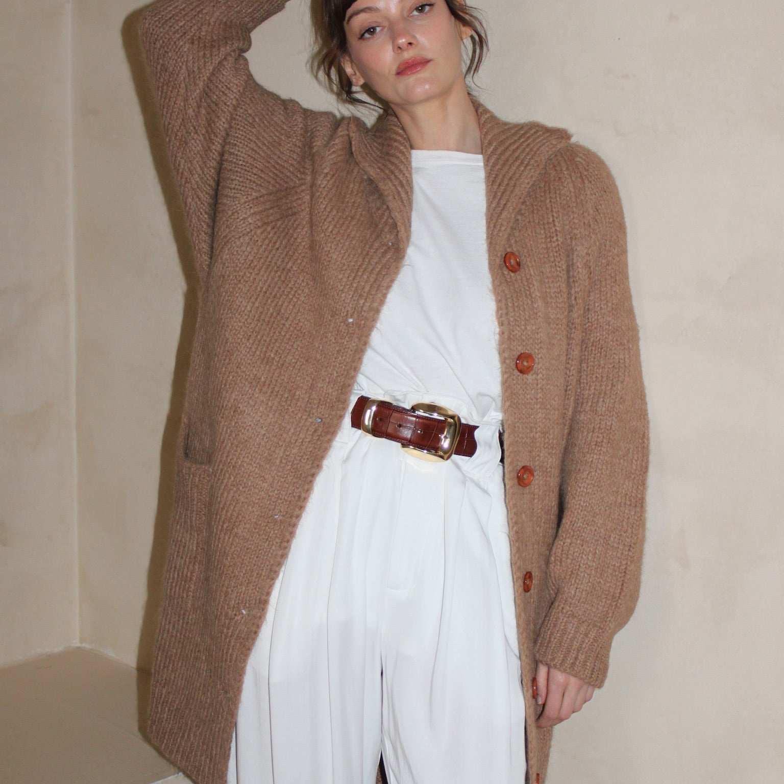 Martie Knitted Suri Alpaca Coat