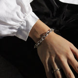 Vintage Sterling Silver Toggle Link Bracelet