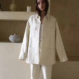 Maddox Woven Silk Chore Coat