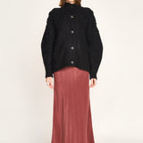 Cusco Croissant Cardigan in Black