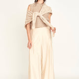 Lecce Wide Leg Pant in Alabaster