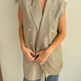 Reworked Vintage Button Back Vest