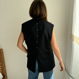 Reworked Vintage Button Back Vest