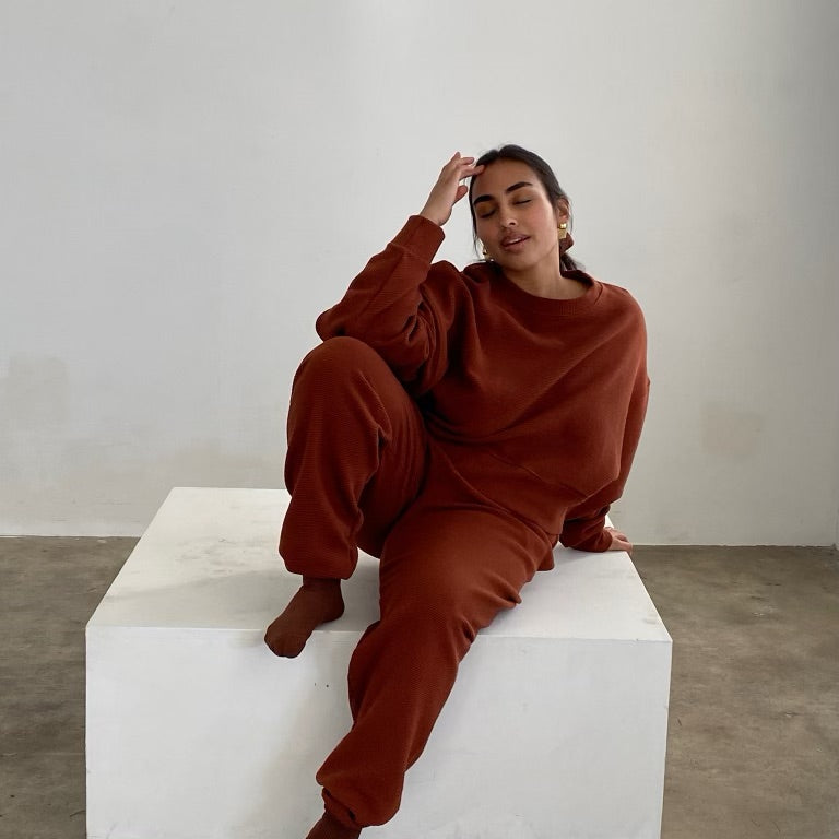 Franklin Rippled Cotton Sweatpant